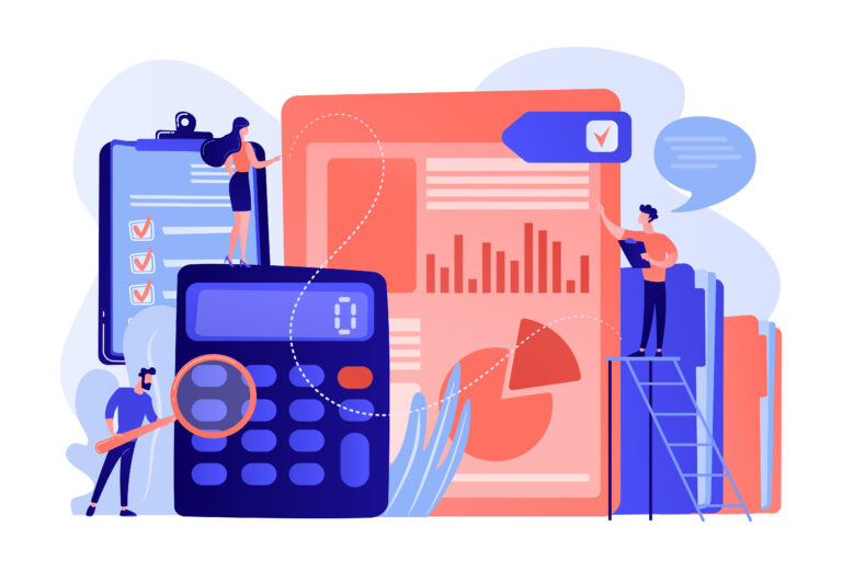 audit service concept vector illustration.