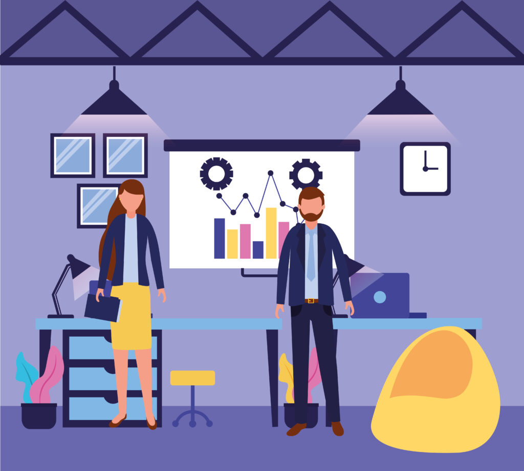 workflow and infographic vector design